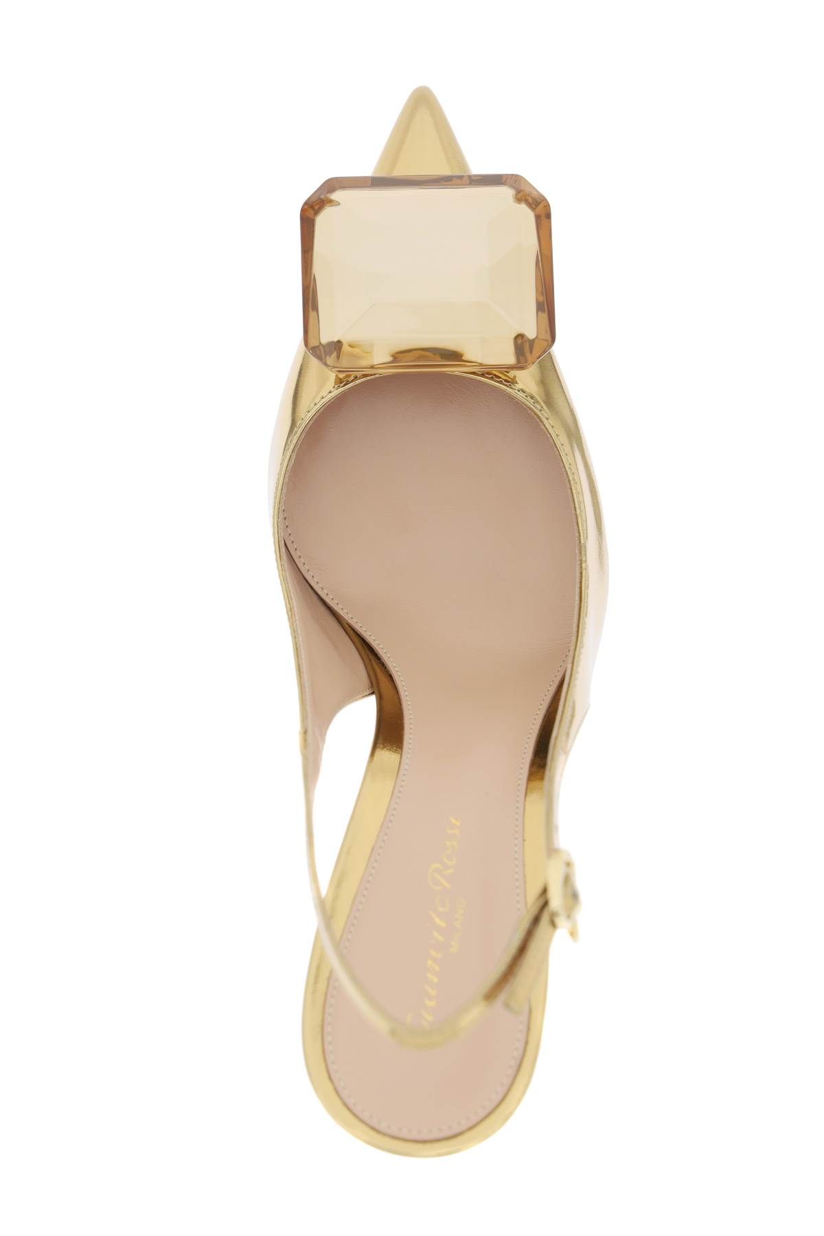Shop Gianvito Rossi Jaipur Slingback Pumps In Gold