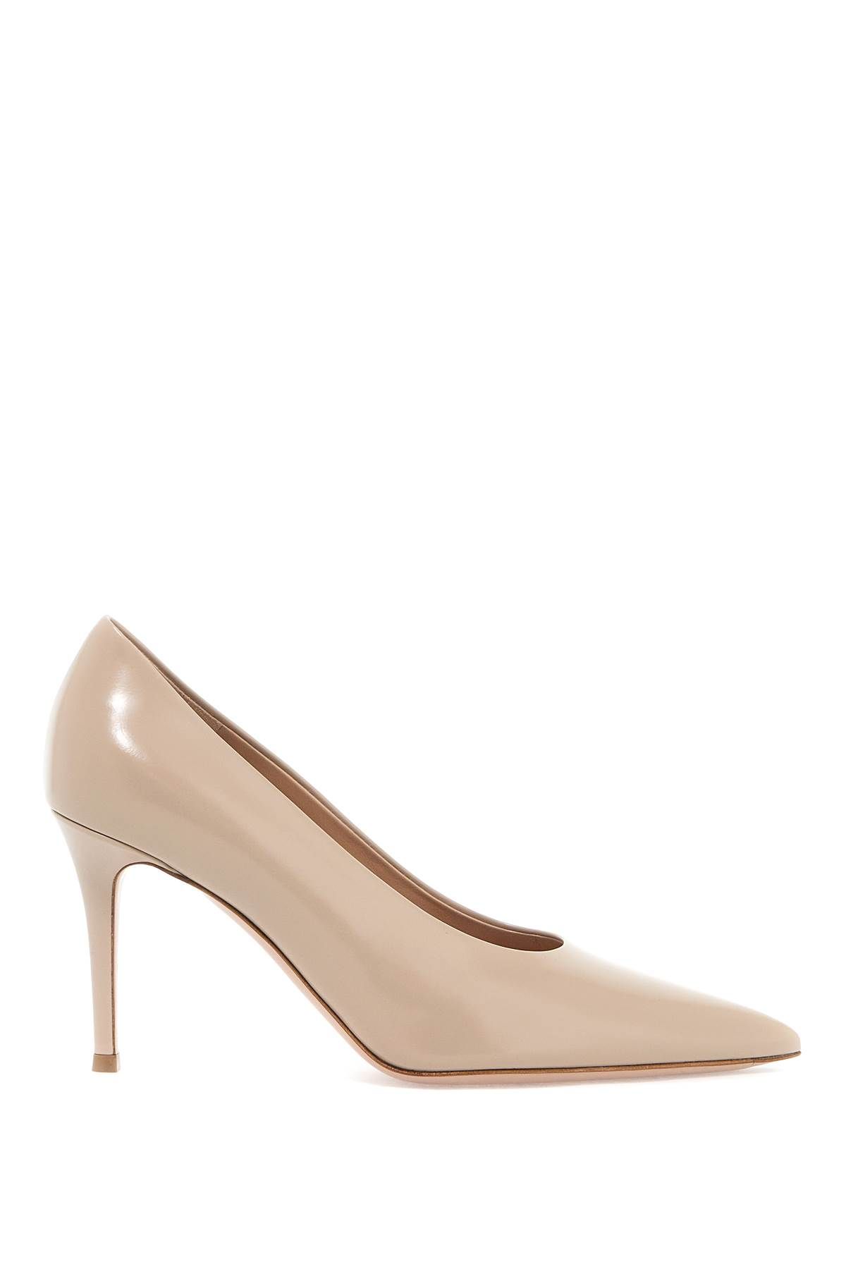 Gianvito Rossi Leather Robbie Décollet In Neutral