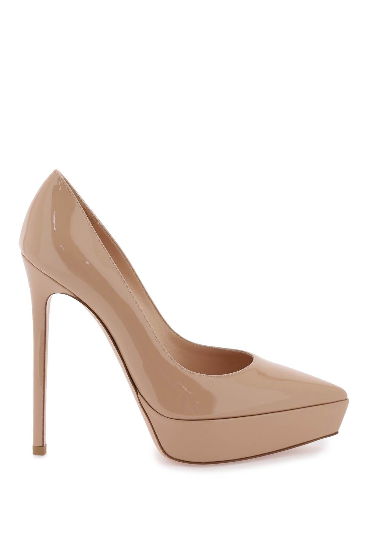 Shop Gianvito Rossi Platform Patent Leather Pumps In Pink