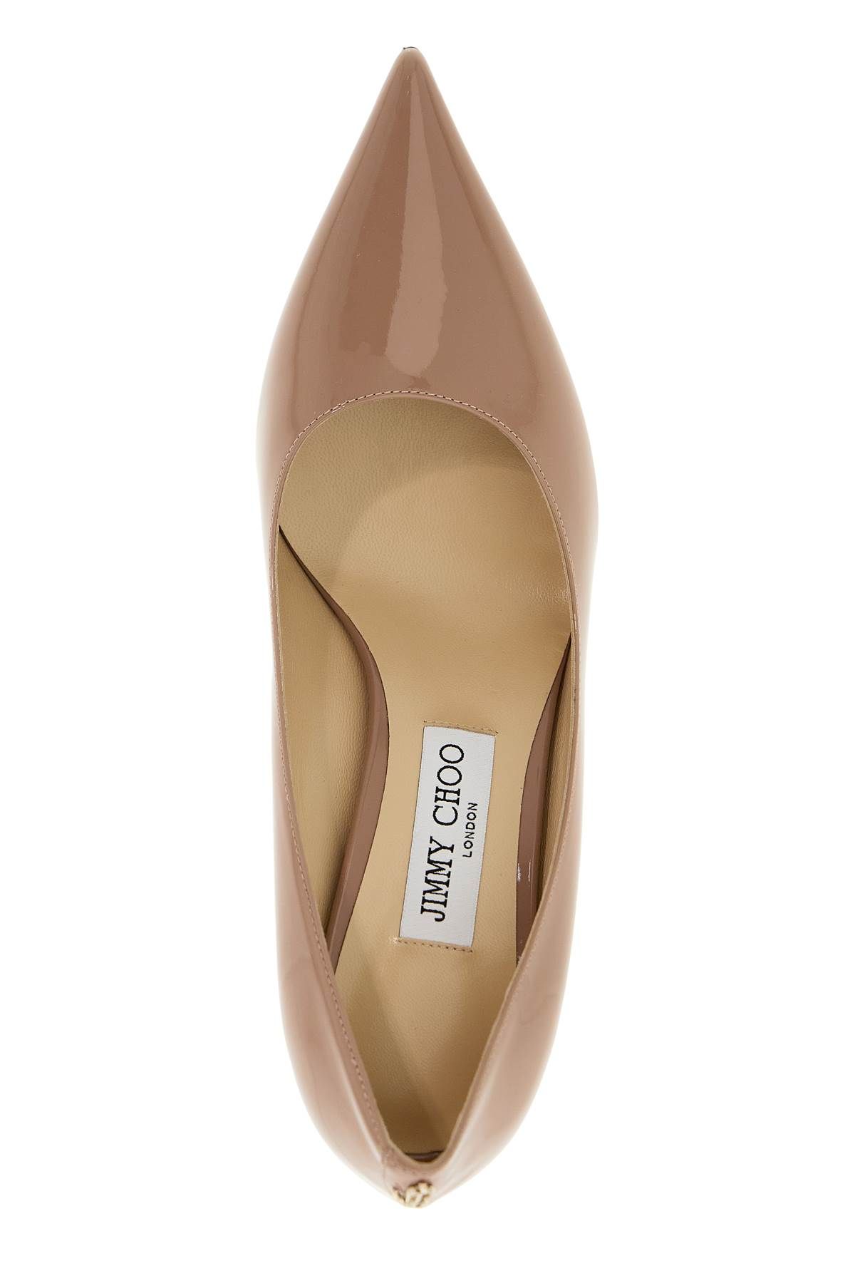 Shop Jimmy Choo Patent Leather Love 65 Pumps In Neutro