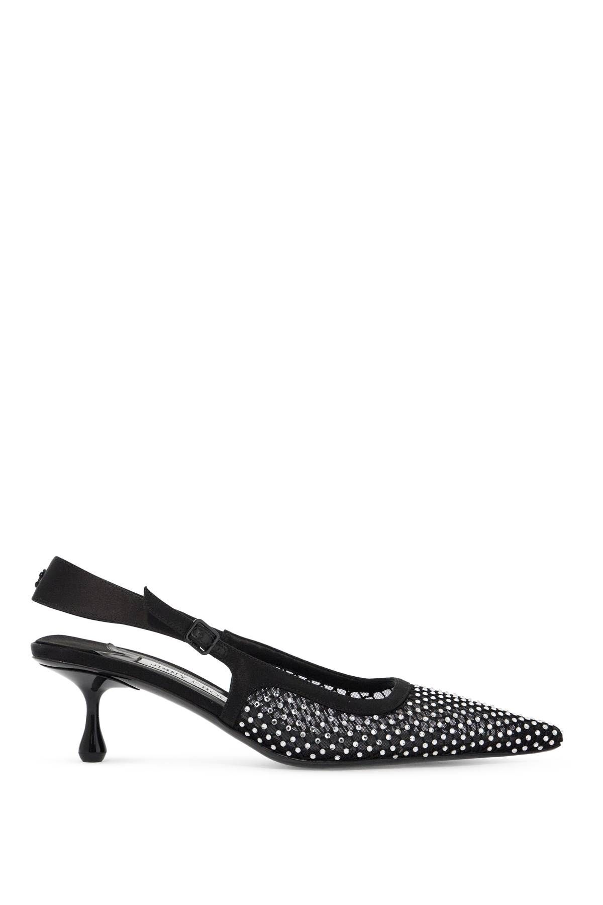 Shop Jimmy Choo 'mesh And Satin Slingback Amel 50 Dã©col In Black