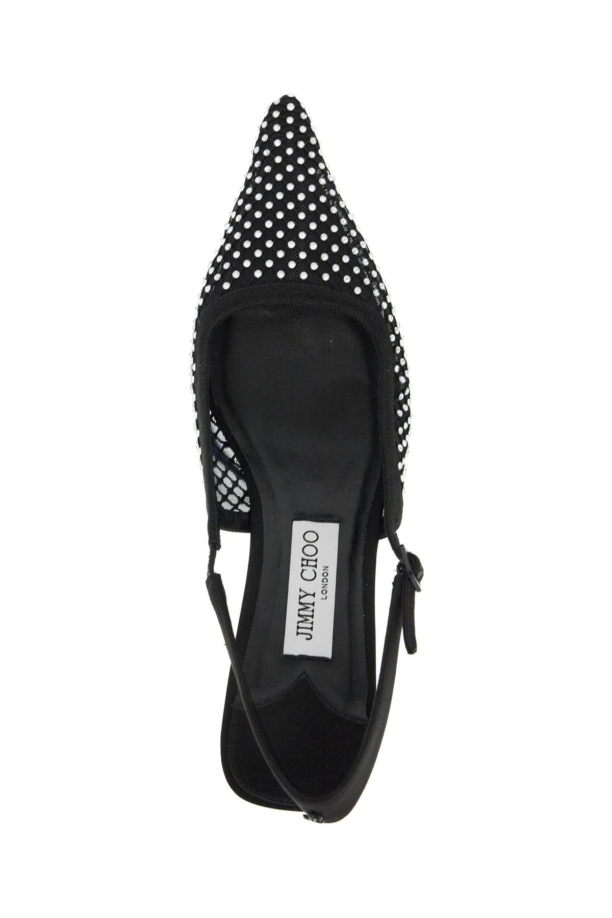 Shop Jimmy Choo 'mesh And Satin Slingback Amel 50 Dã©col In Black