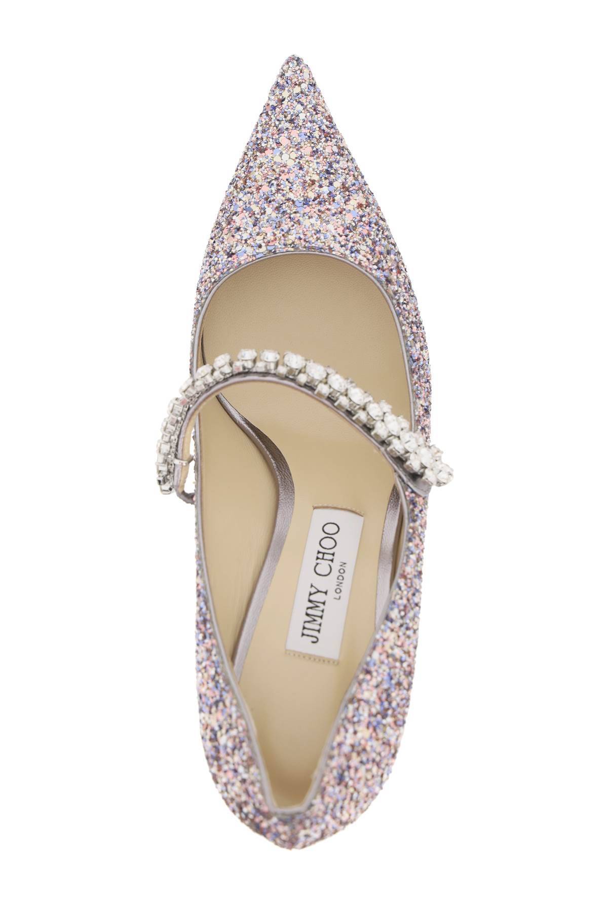 Shop Jimmy Choo Bing 65 Pumps With Glitter And Crystals In Pink,multicolor