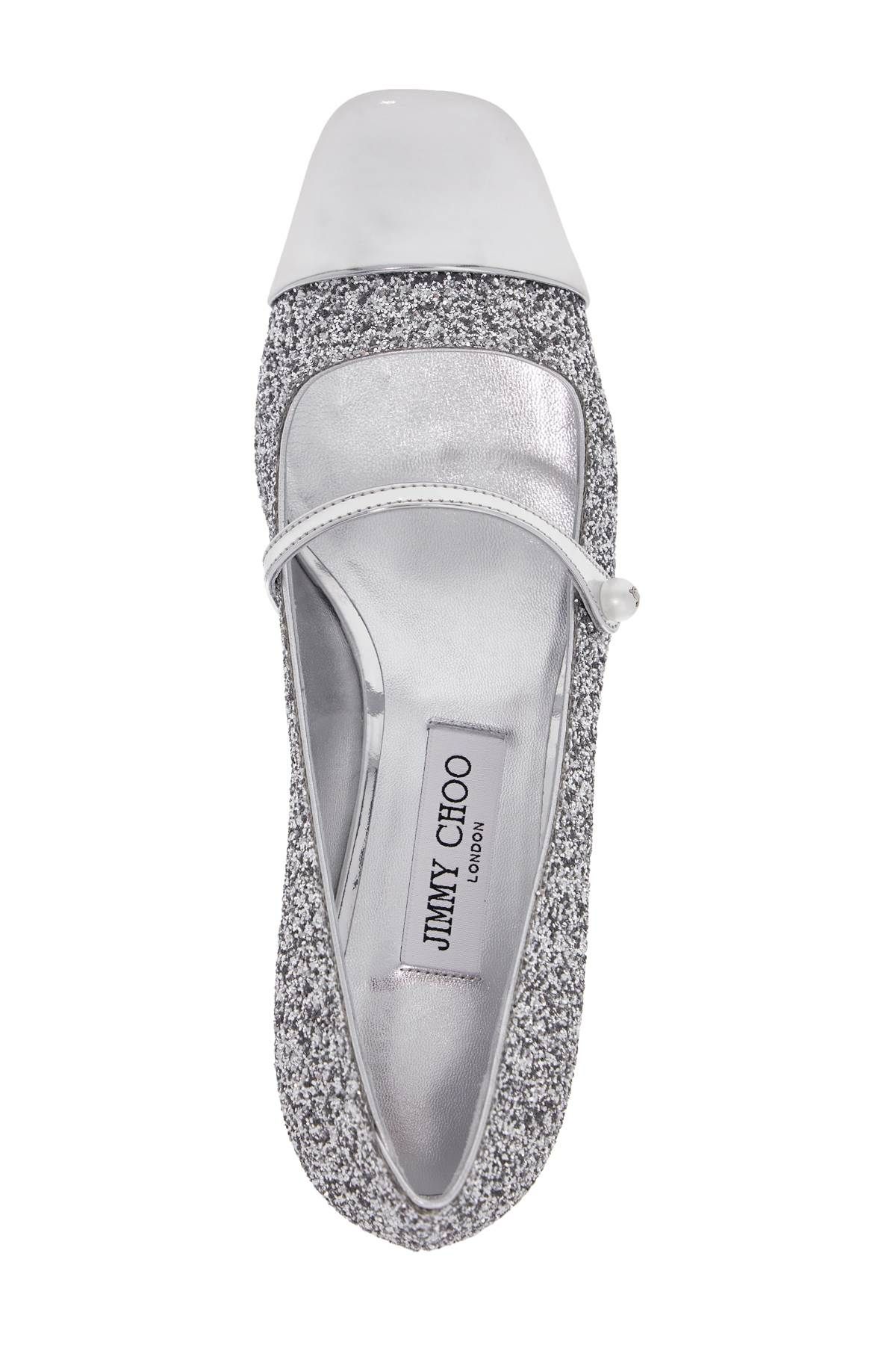 Shop Jimmy Choo "mary Jane Elisa In Silver