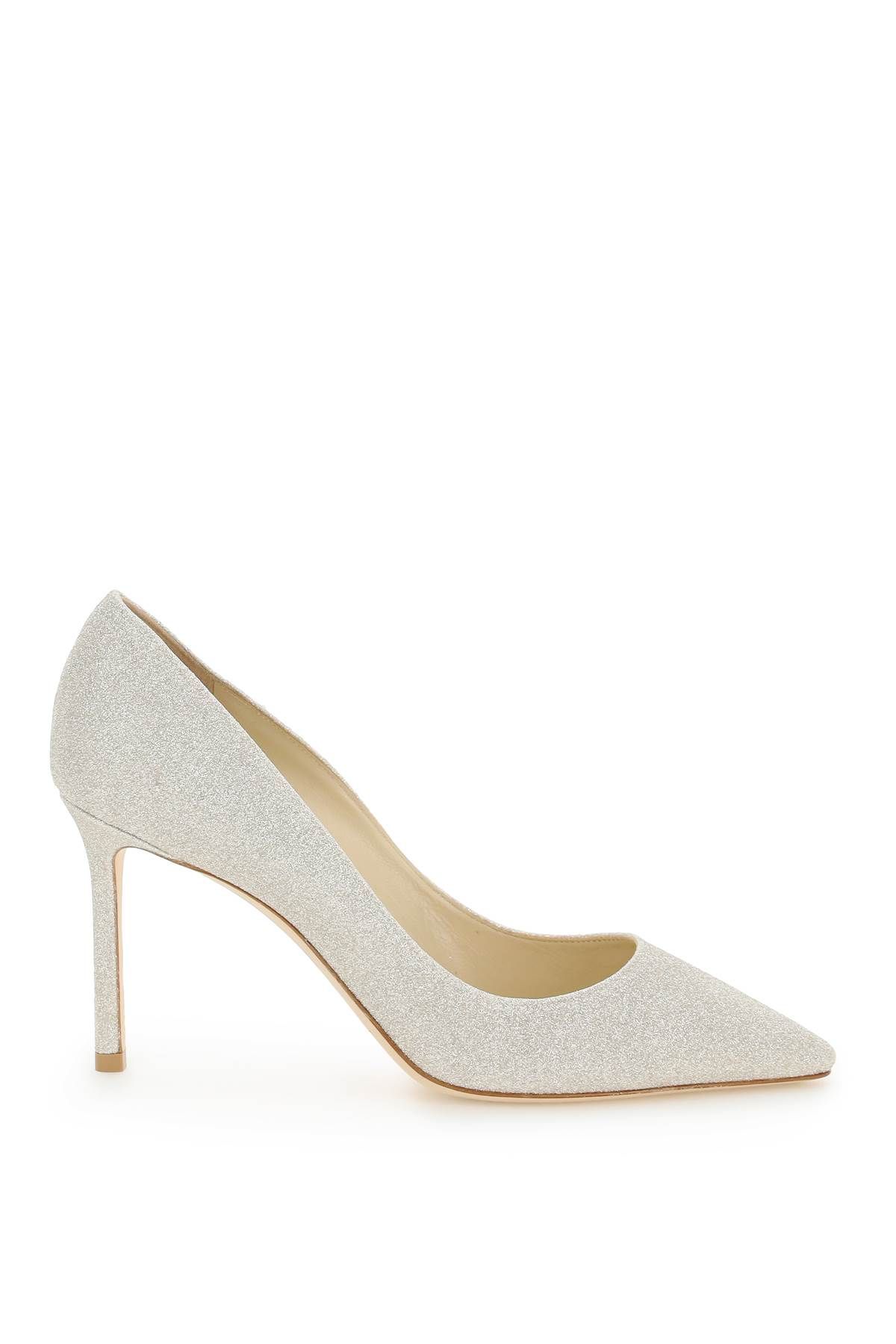 Shop Jimmy Choo Romy 85 Dusty Glitter Pumps In Gold