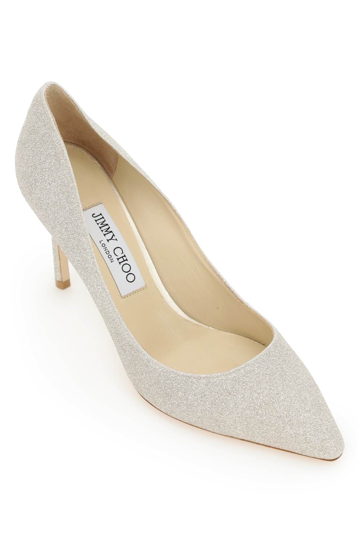 Shop Jimmy Choo Romy 85 Dusty Glitter Pumps In Gold