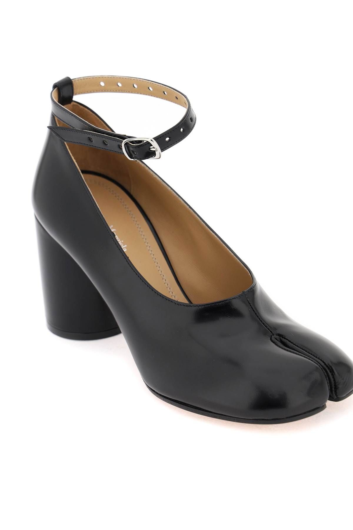 Shop Maison Margiela Tabi Mary Jane Pumps In Black