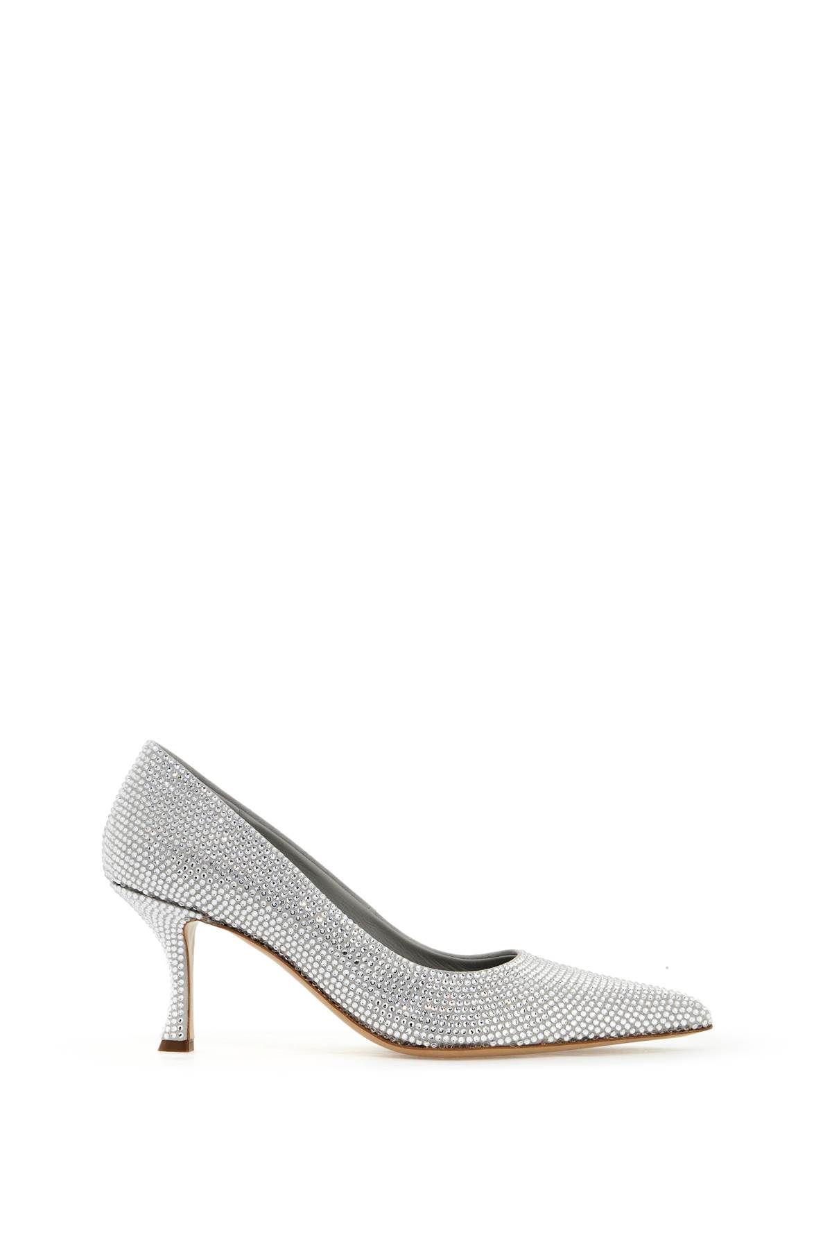 Shop Ferragamo 'strass-emb In Silver