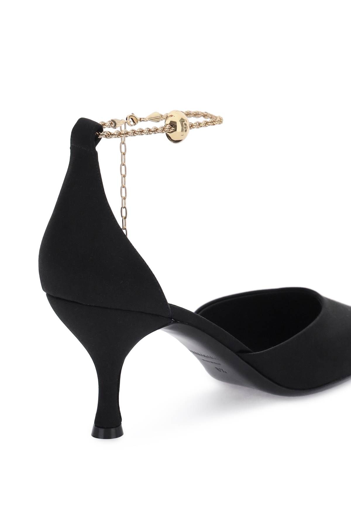 Shop Ferragamo Pumps With Chain In Black