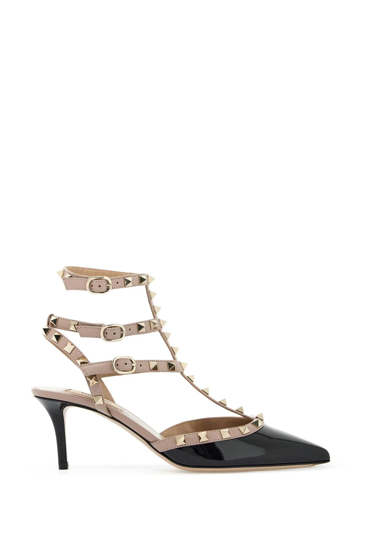 Shop Valentino Rockstud Slingback Pumps In Black