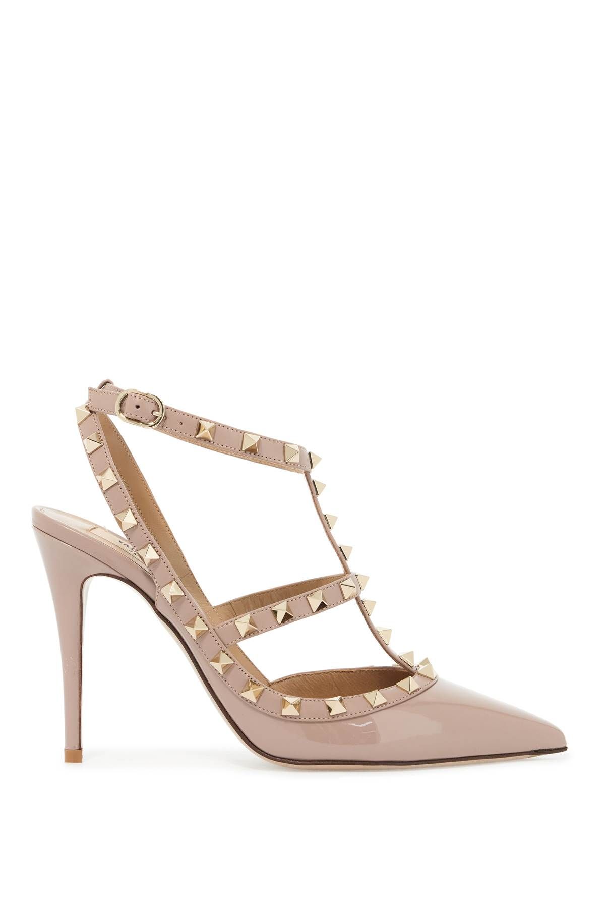 Shop Valentino Rockstud Slingback In Grey