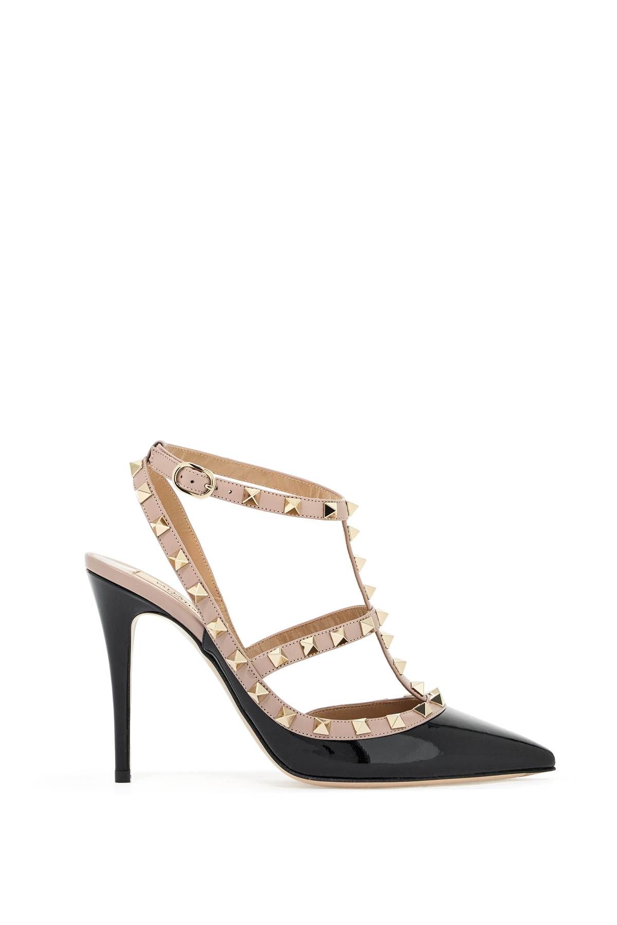 Shop Valentino Rockstud Slingback In Black