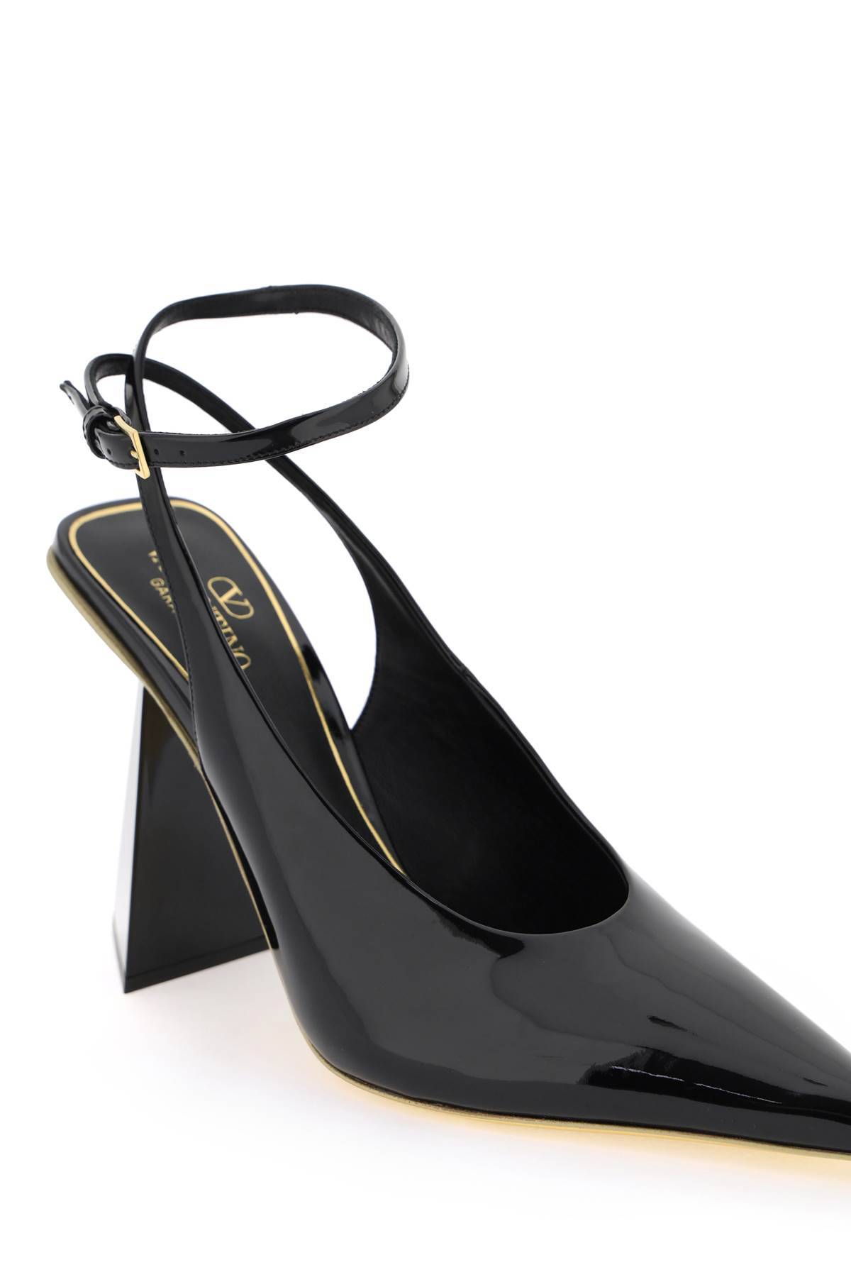 Shop Valentino Hyper One Stud Pumps In Patent Leather In Black
