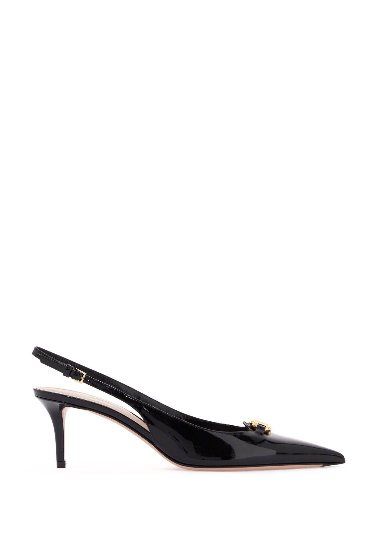 Shop Valentino Slingback Vlogo Dã©collet In Neutro