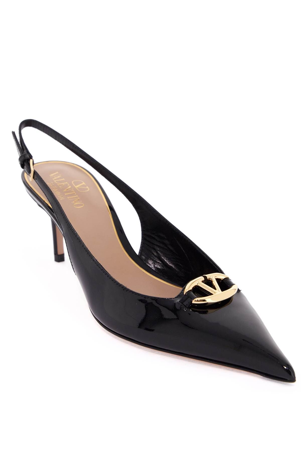 Shop Valentino Slingback Vlogo Dã©collet In Neutro