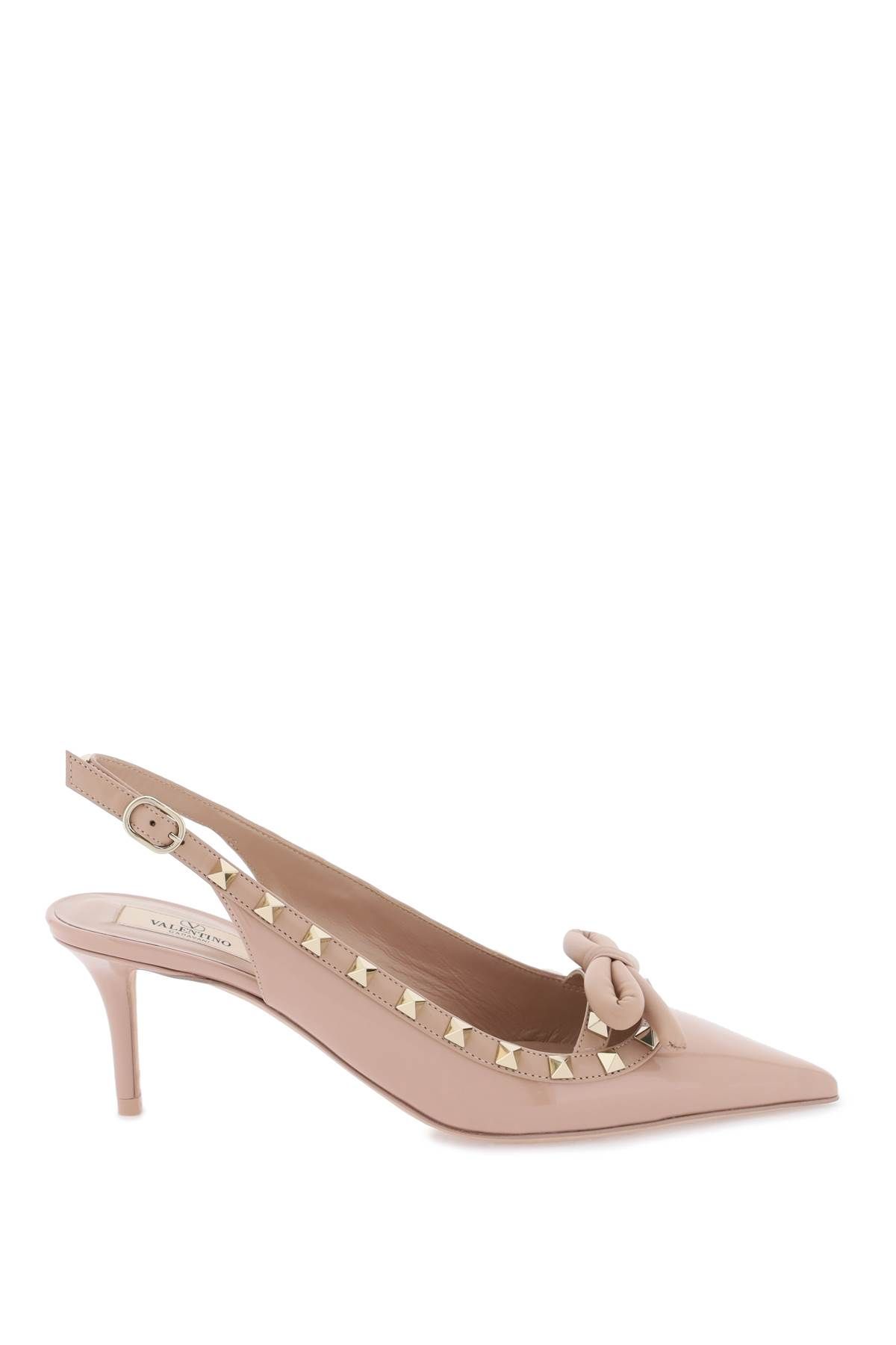 Shop Valentino Rockstud Slingback Pumps In Pink