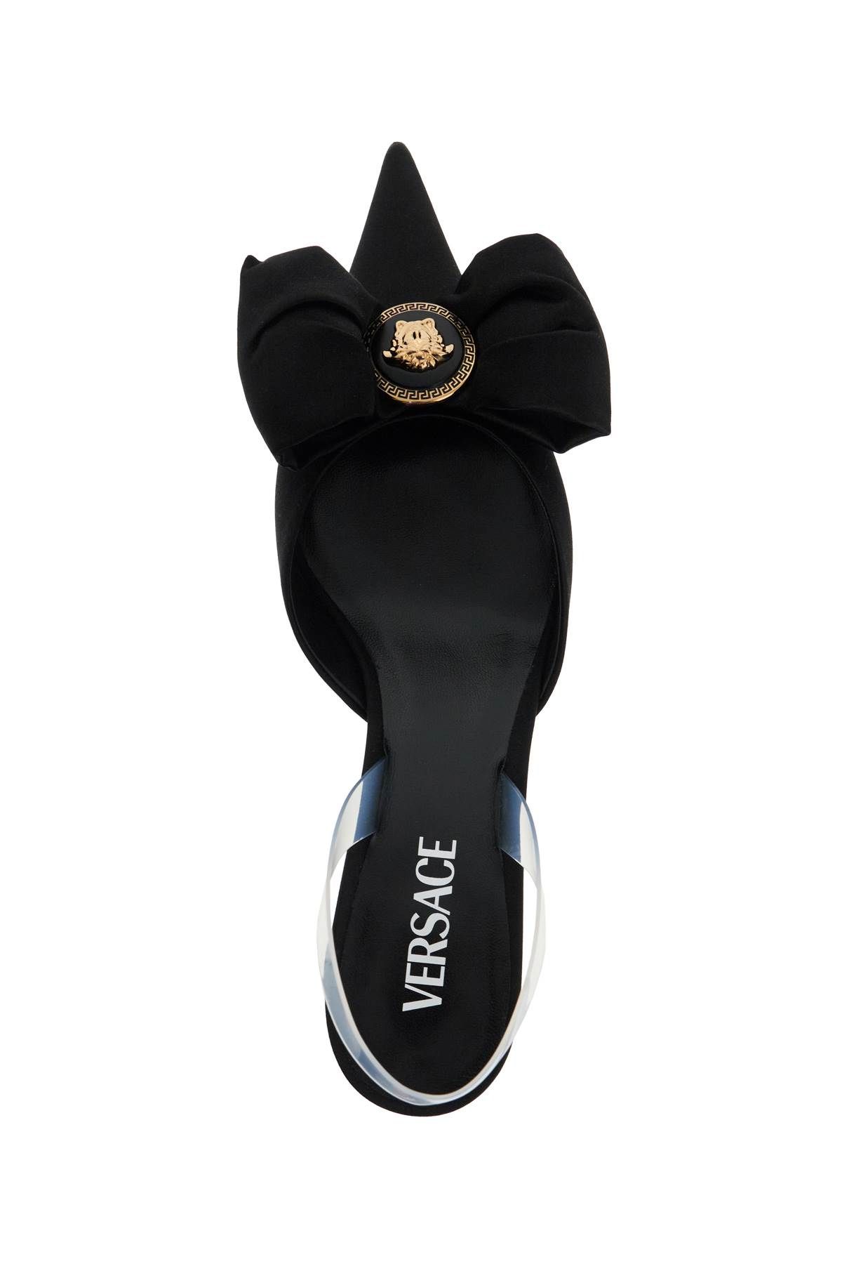 Shop Versace Slingback Alia In Black