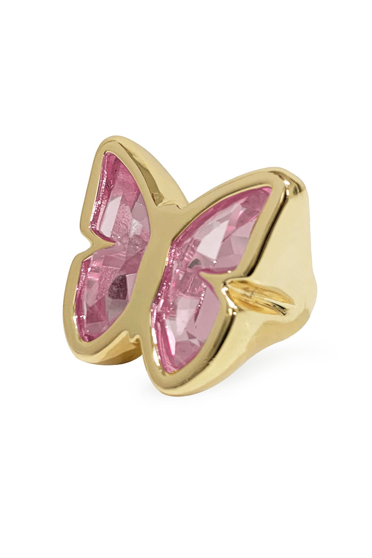 Shop Dans Les Rues Beatter-fly Ring In Gold,pink