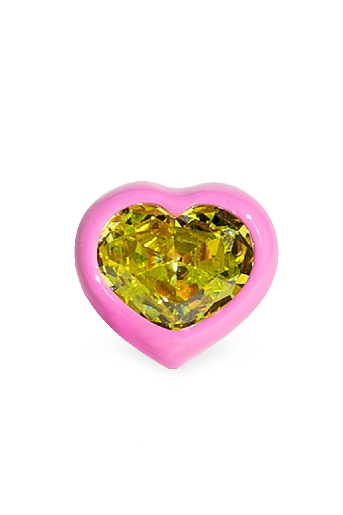 Shop Dans Les Rues Lux Heart Ring In Pink,yellow