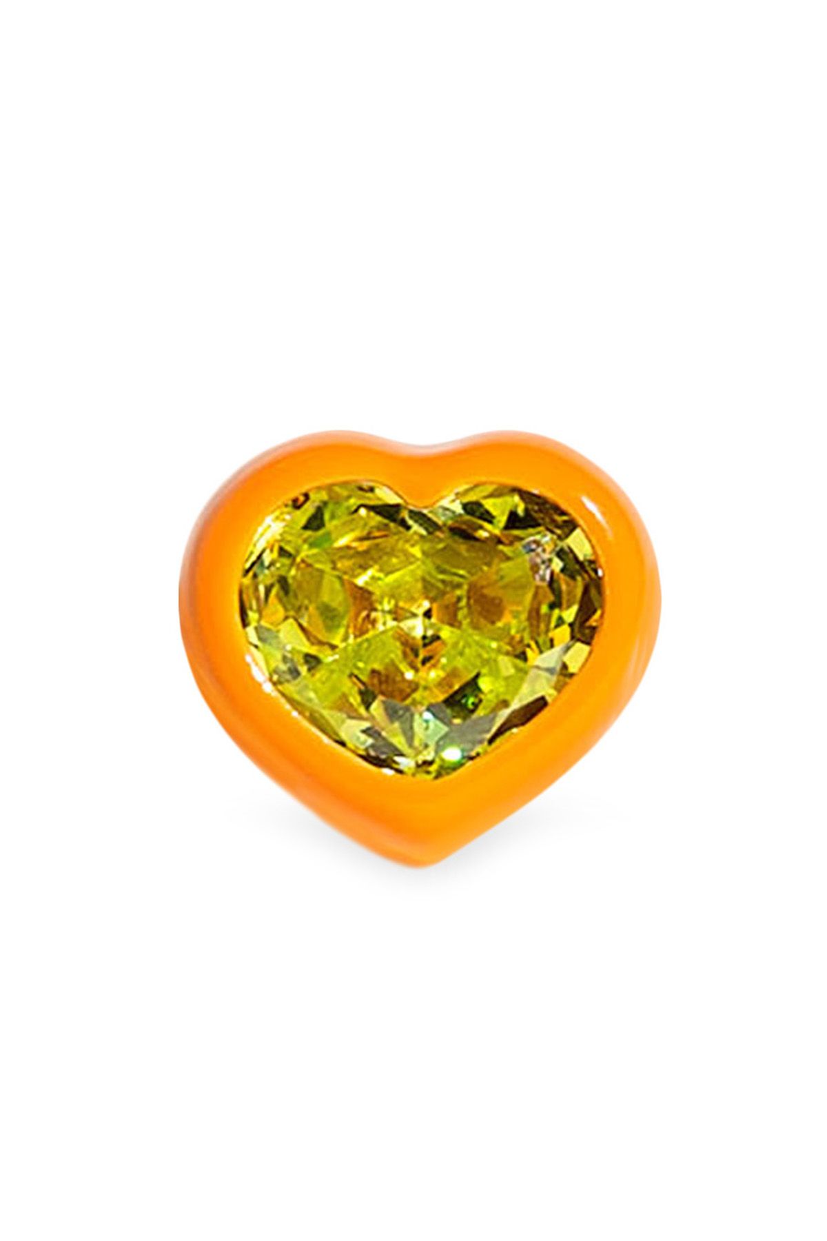 Shop Dans Les Rues Lux Heart Ring In Orange,yellow