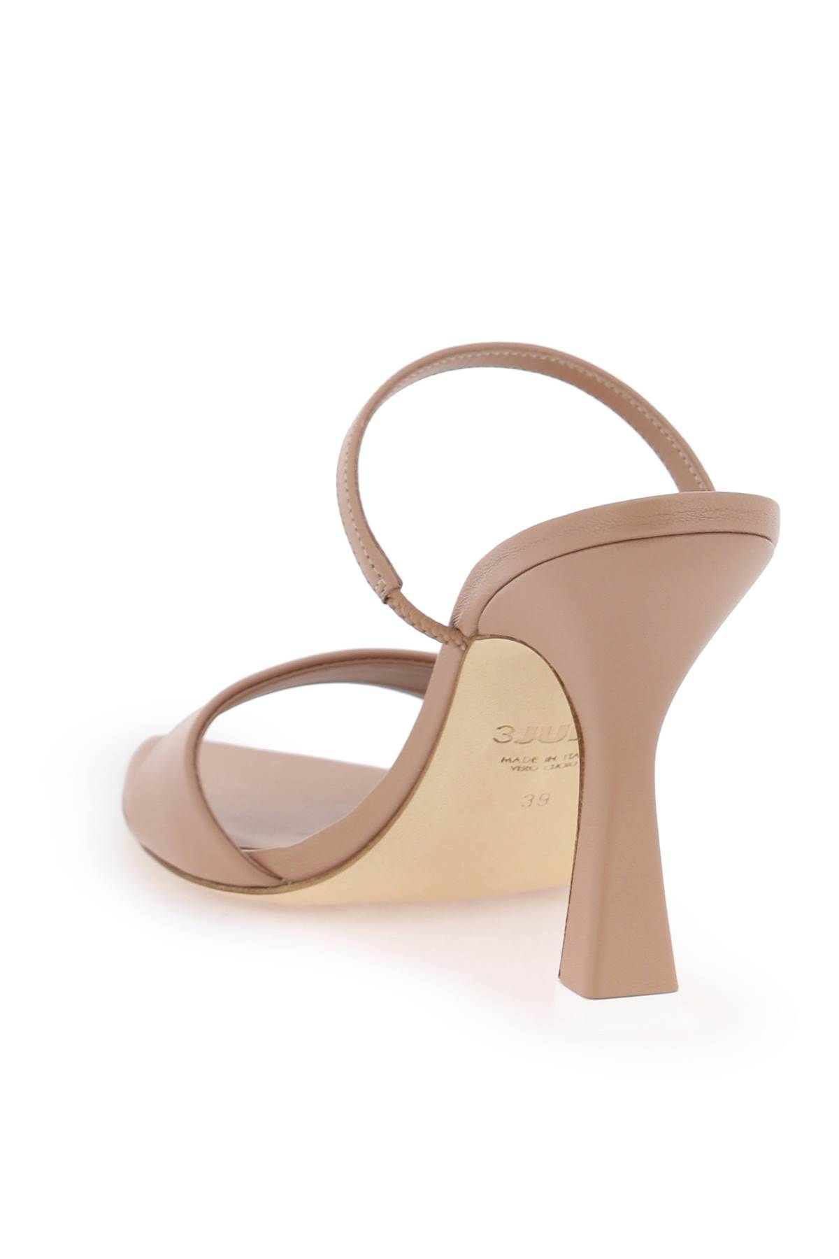 Shop 3juin Leda Leather Sandals For Women In Neutro