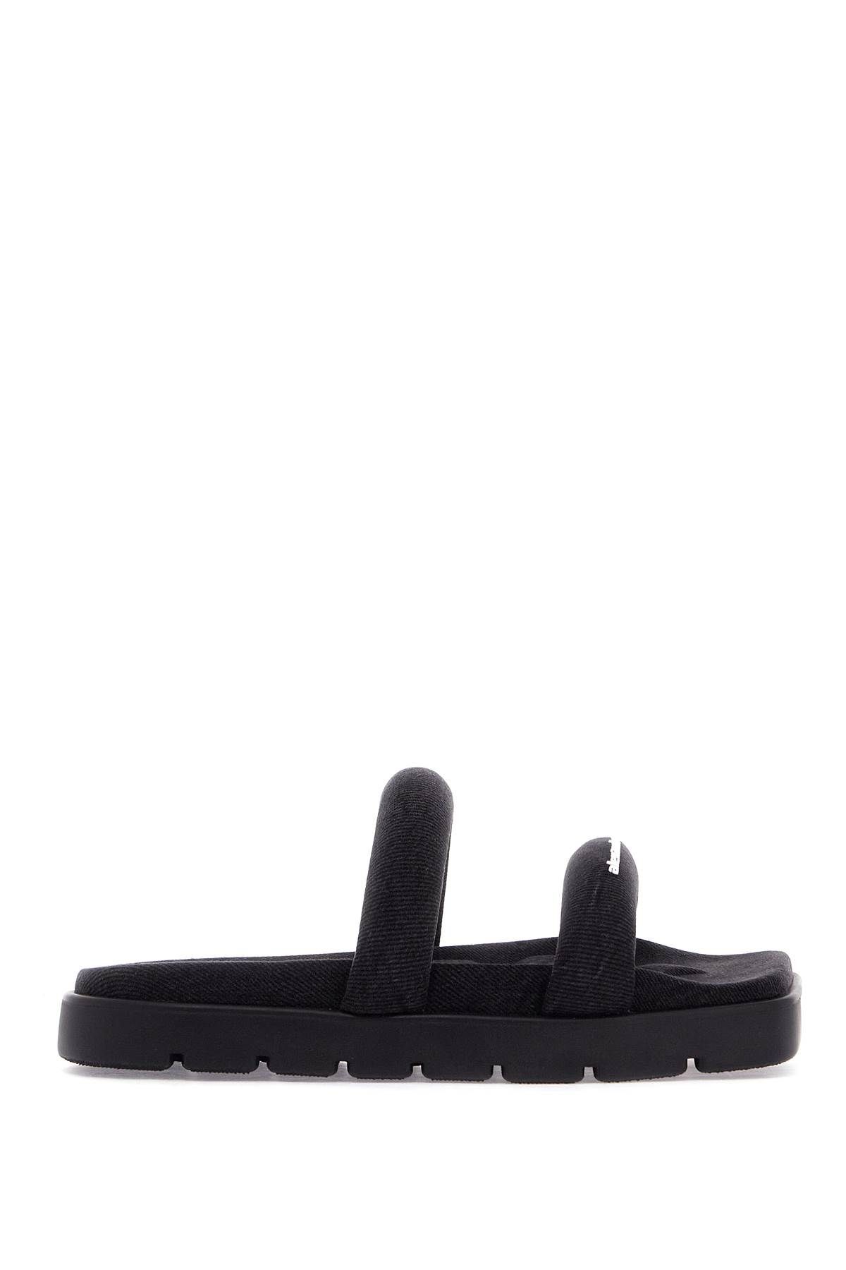 Shop Alexander Wang "denim Jay Slides In Black