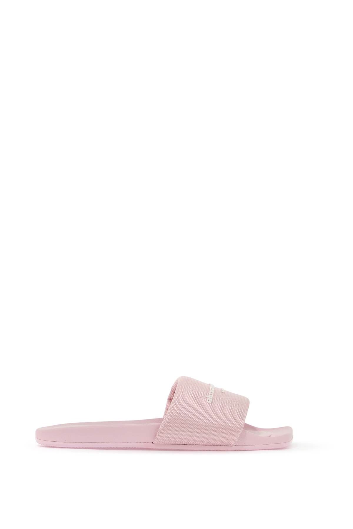 Shop Alexander Wang Slides With Branded Strap In Pink