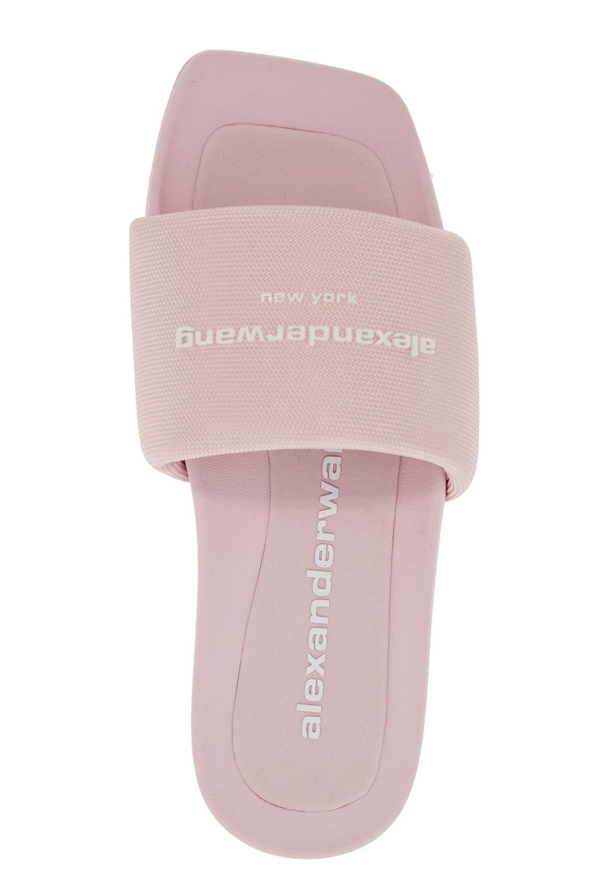 Shop Alexander Wang Slides With Branded Strap In Pink