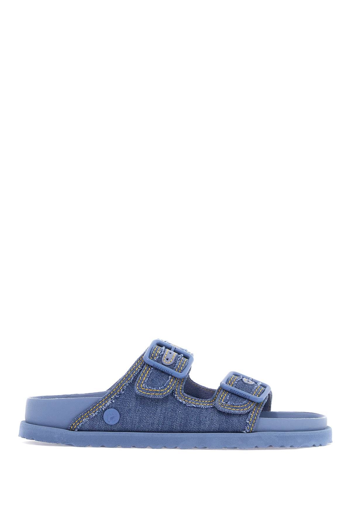 Shop Birkenstock 1774 Arizona Denim Slide Sand In Blue