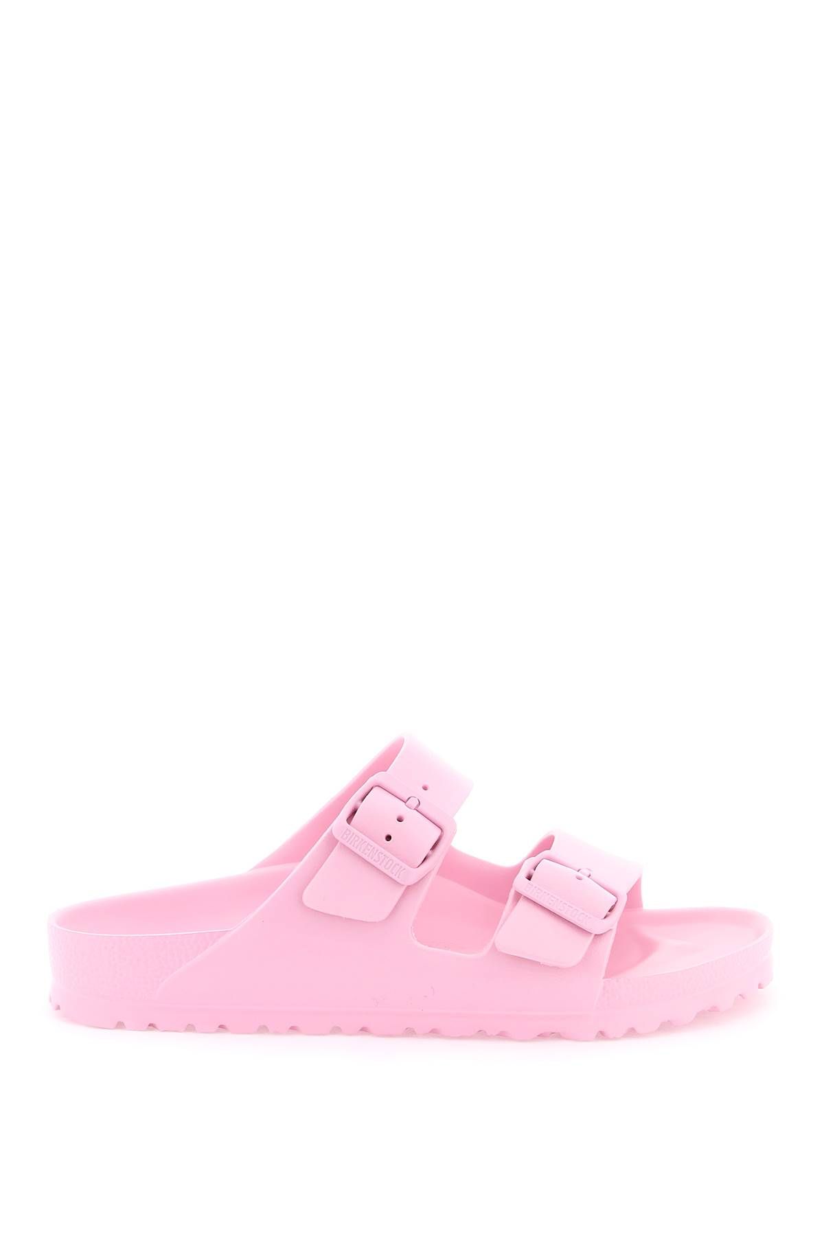 Shop Birkenstock Arizona Eva Slides Narrow Fit In Pink