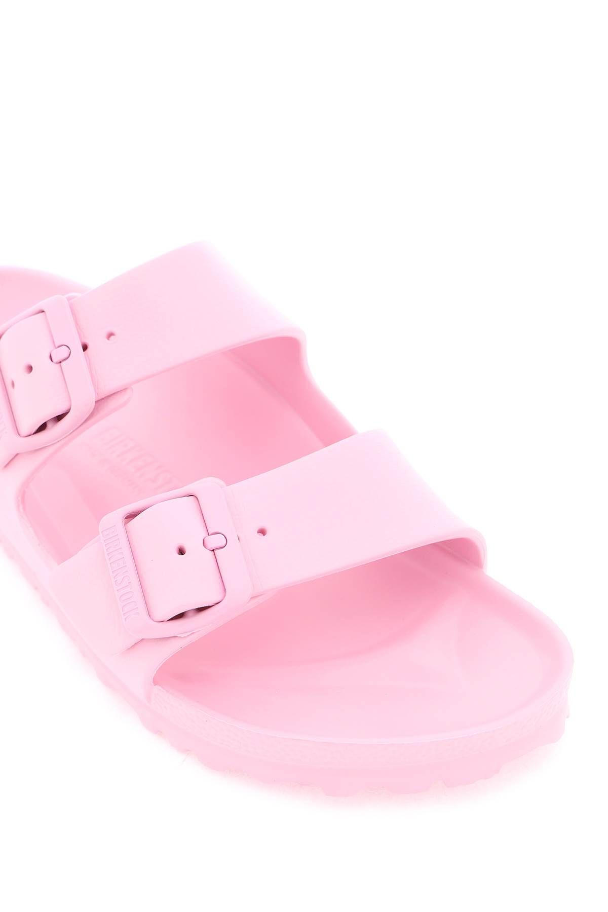 Shop Birkenstock Arizona Eva Slides Narrow Fit In Pink