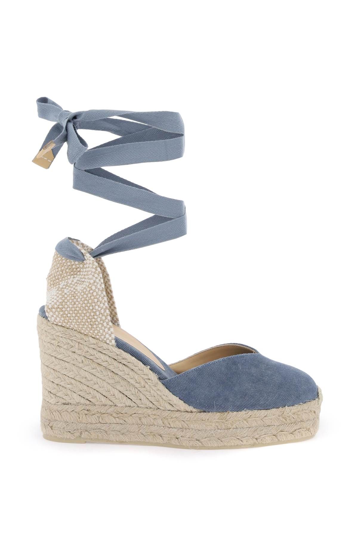 Shop Castaã±er Chiara Wedge Espadrilles In Blue