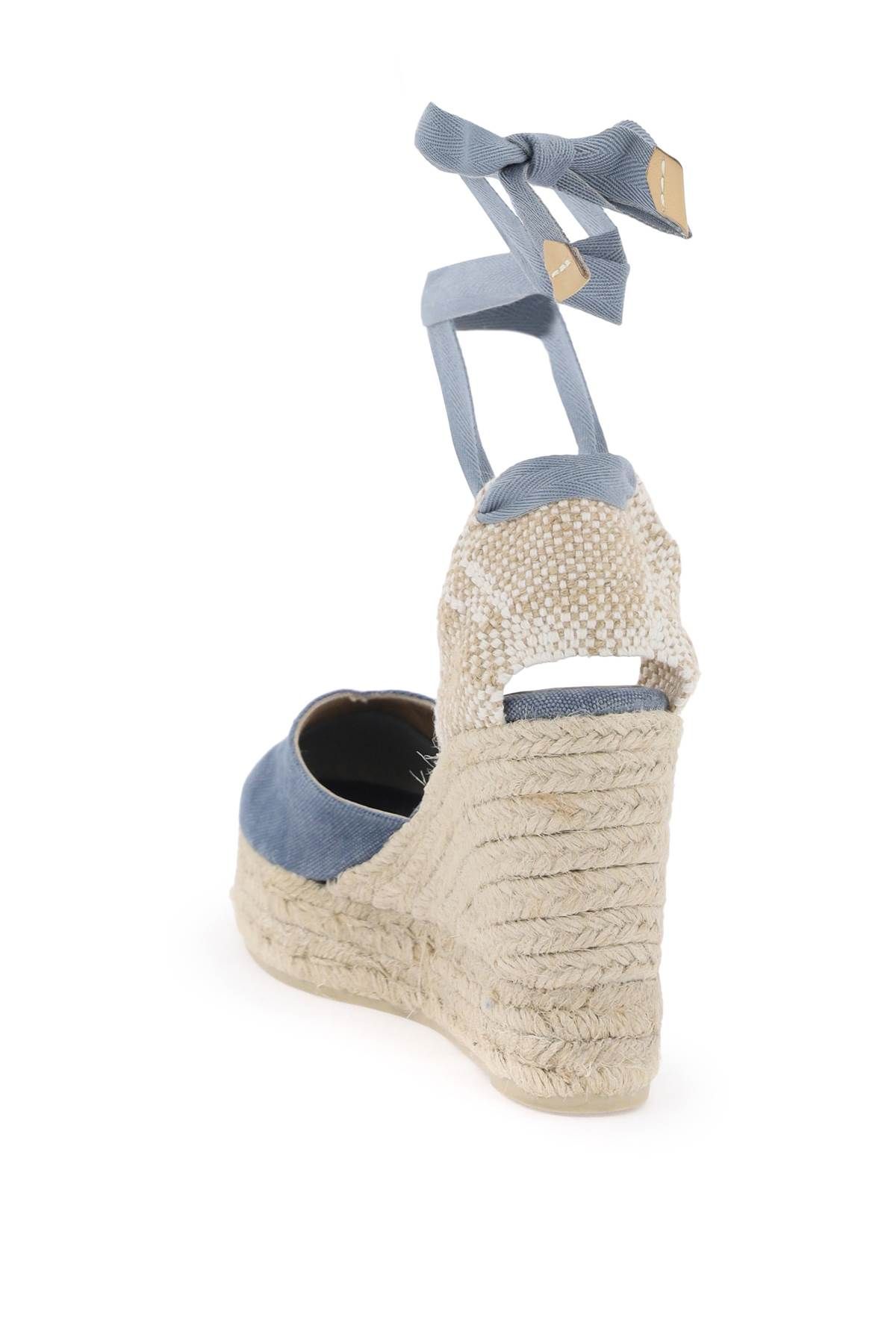 Shop Castaã±er Chiara Wedge Espadrilles In Blue