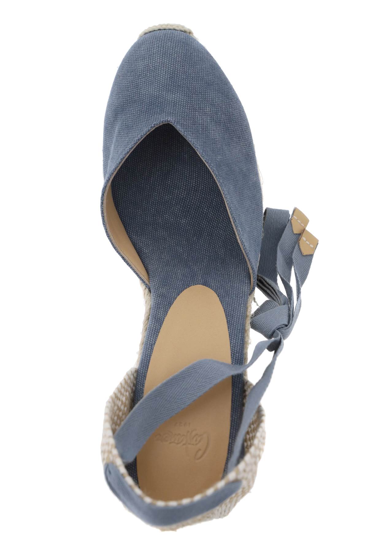 Shop Castaã±er Chiara Wedge Espadrilles In Blue