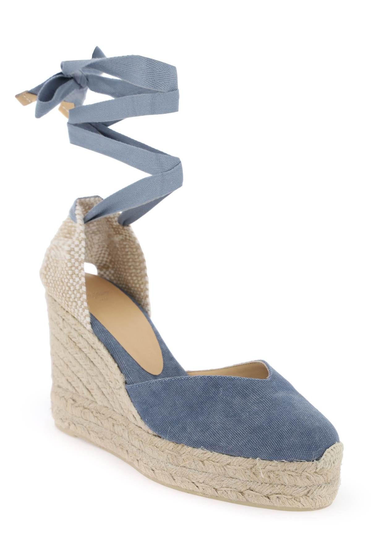 Shop Castaã±er Chiara Wedge Espadrilles In Blue