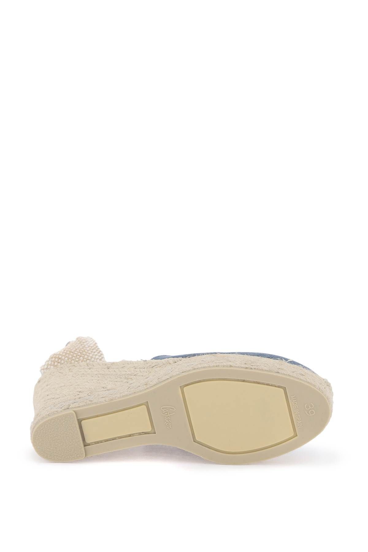 Shop Castaã±er Chiara Wedge Espadrilles In Blue