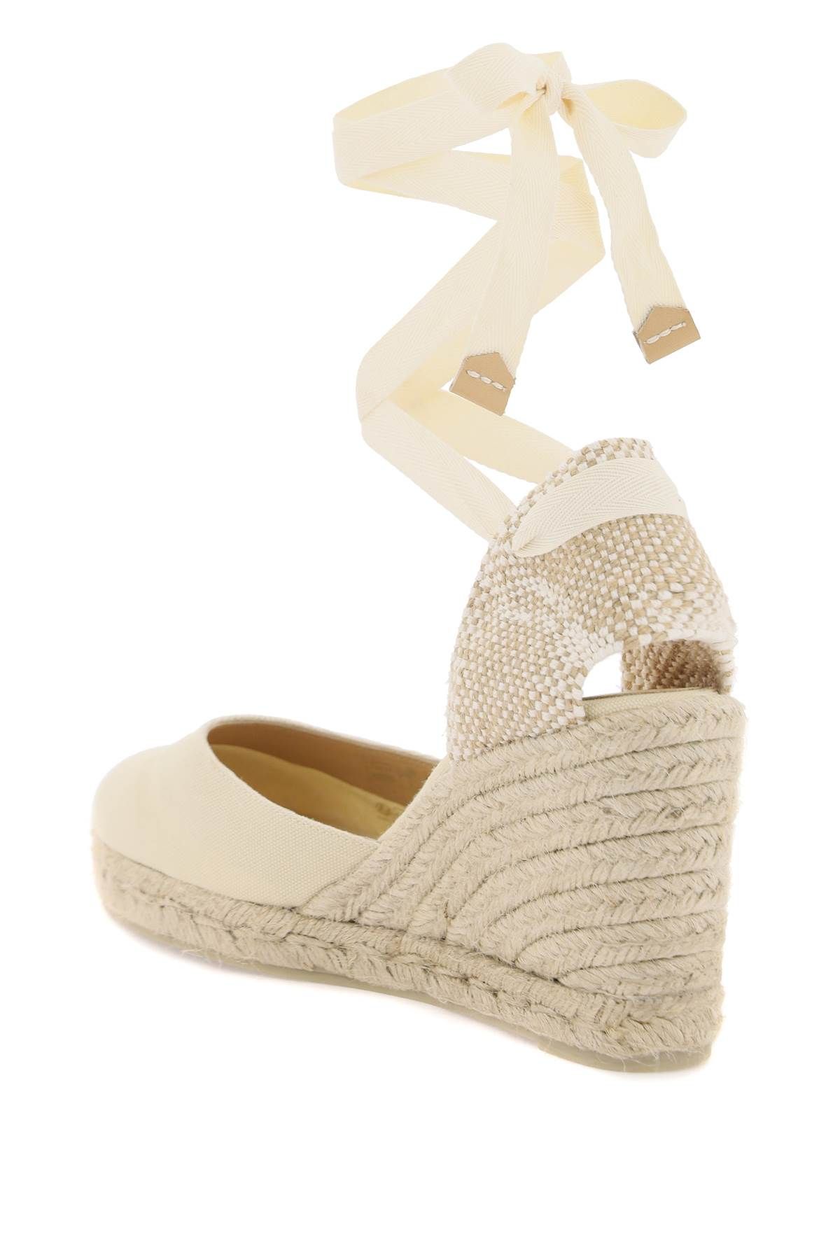 Shop Castaã±er Carina Wedge Espadrillas In Beige