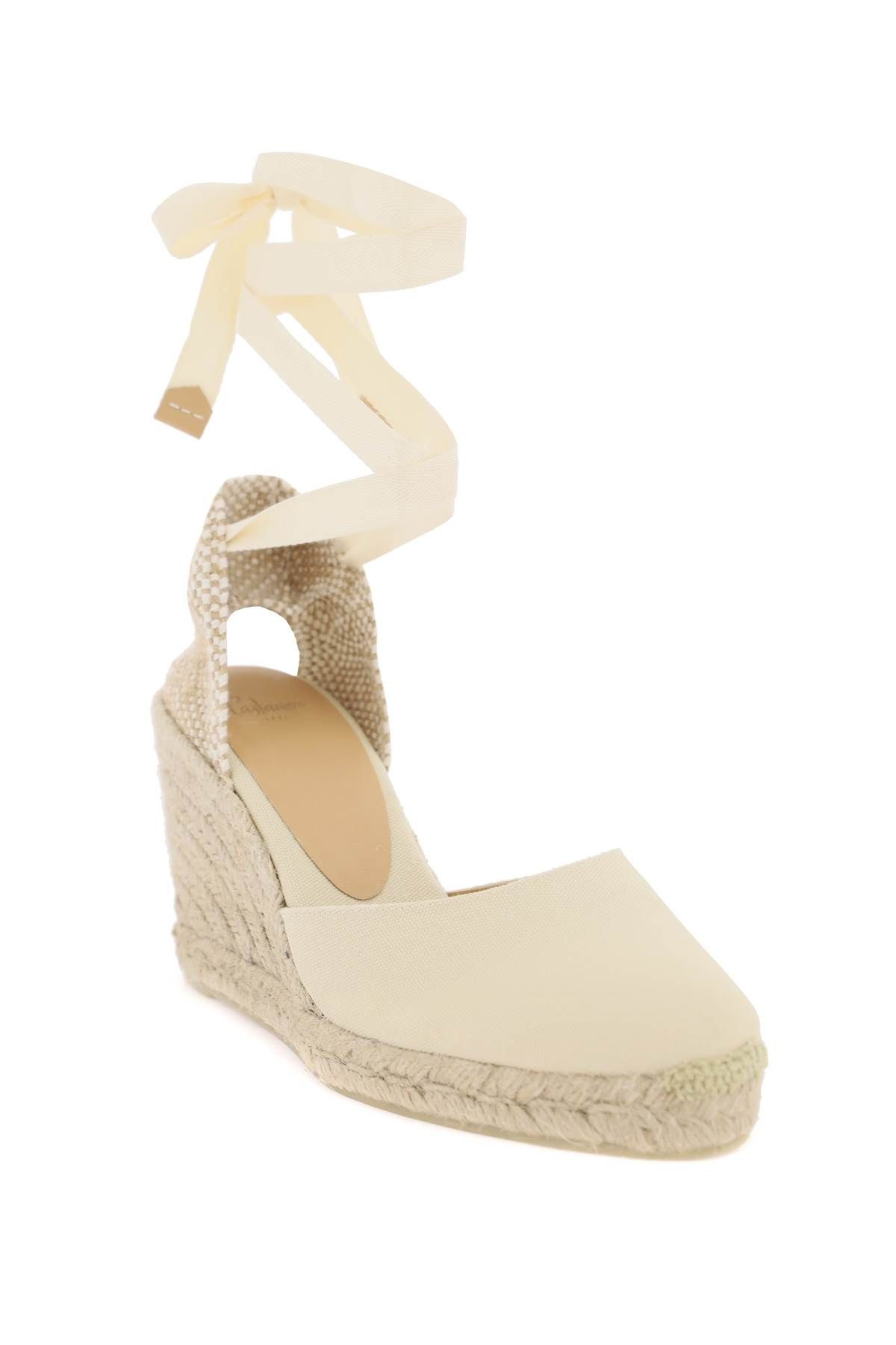 Shop Castaã±er Carina Wedge Espadrillas In Beige