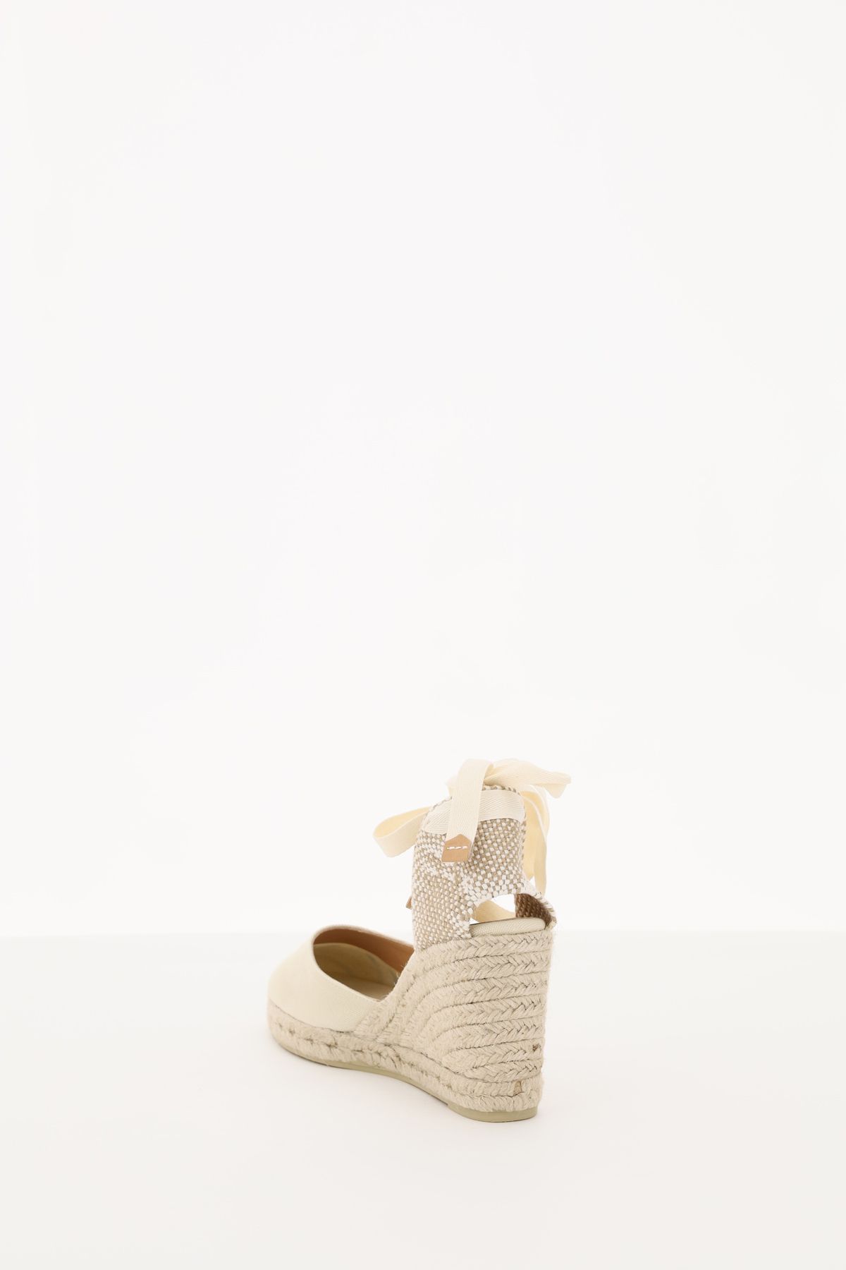 Shop Castaã±er Carina Wedge Espadrillas In Beige