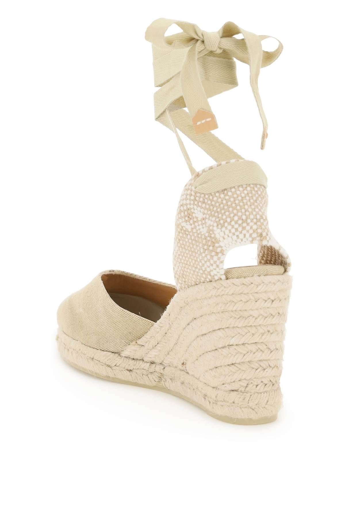 Shop Castaã±er Chiara Wedge Espadrilles In Beige