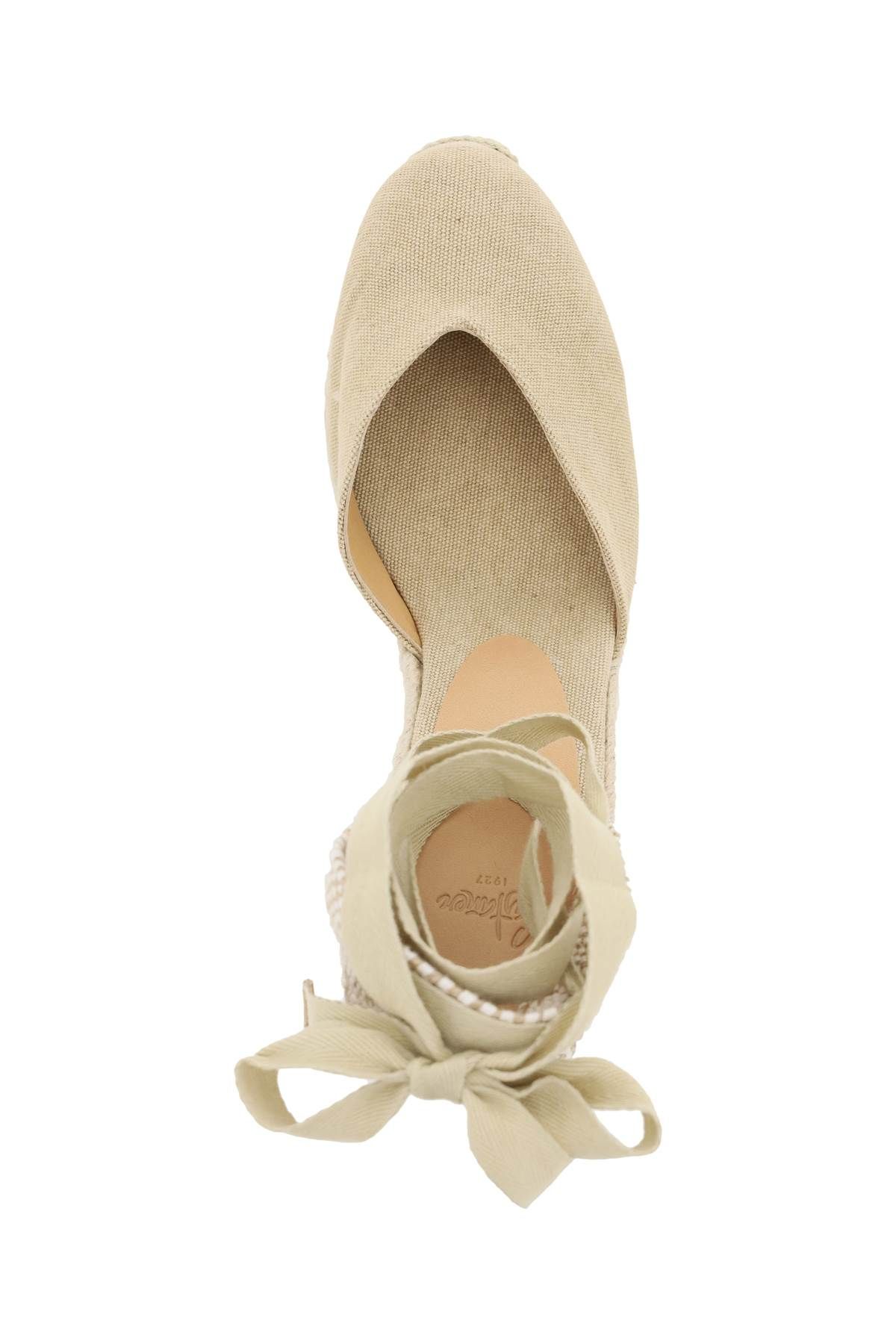 Shop Castaã±er Chiara Wedge Espadrilles In Beige