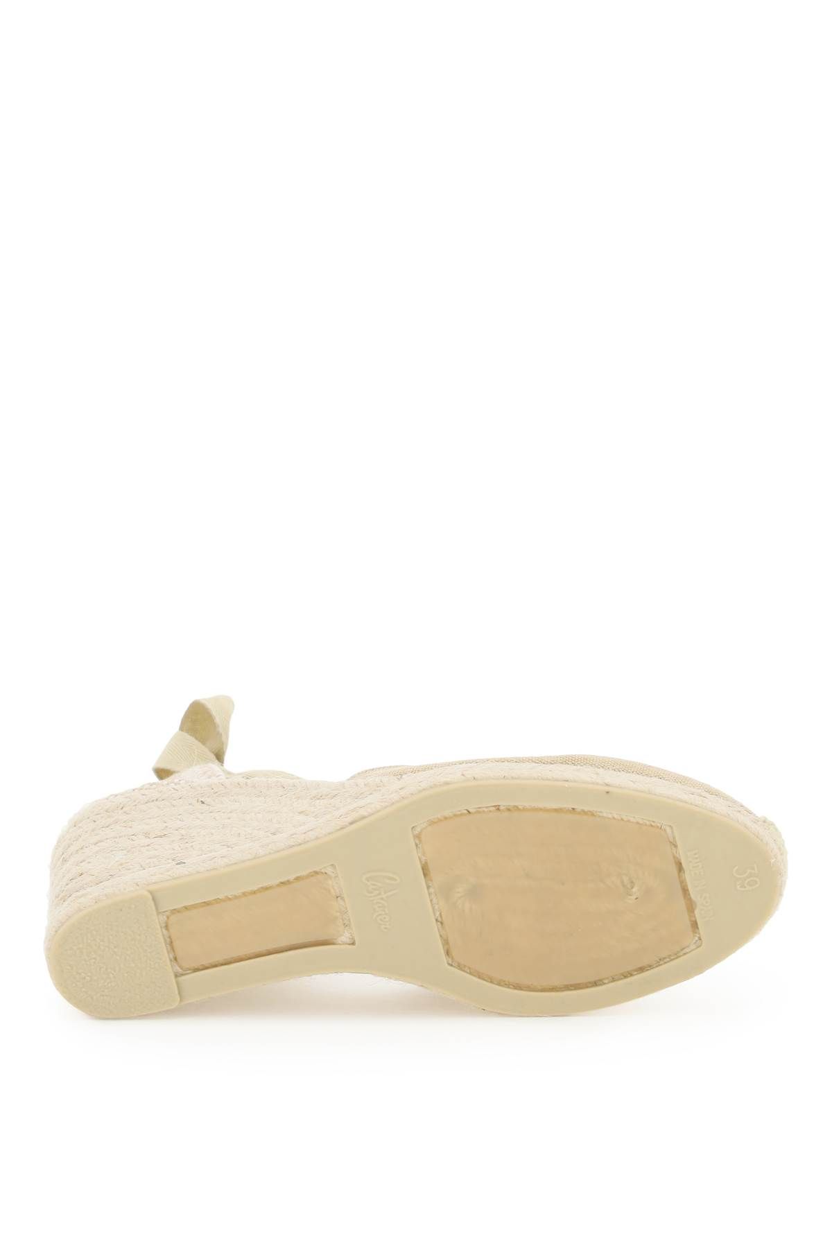 Shop Castaã±er Chiara Wedge Espadrilles In Beige