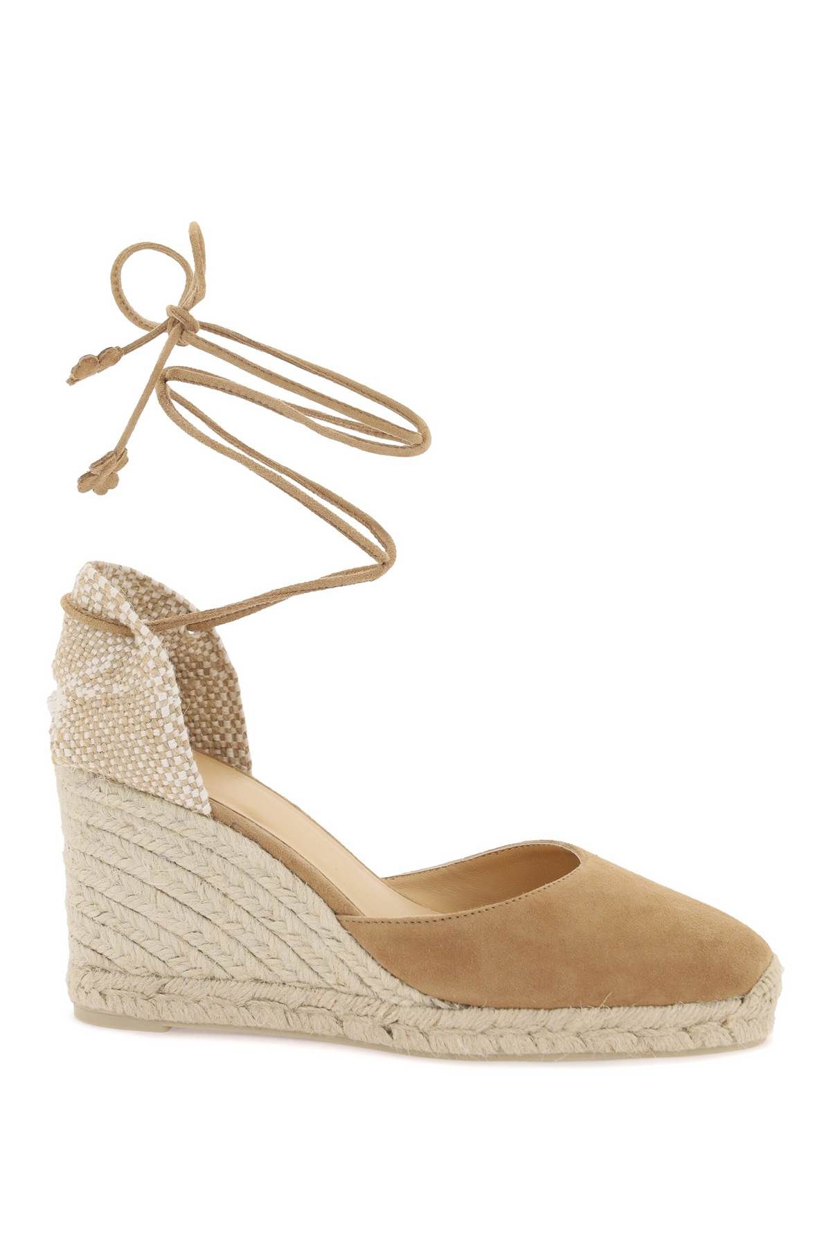 Shop Castaã±er Carina Wedge Espadrillas In Brown