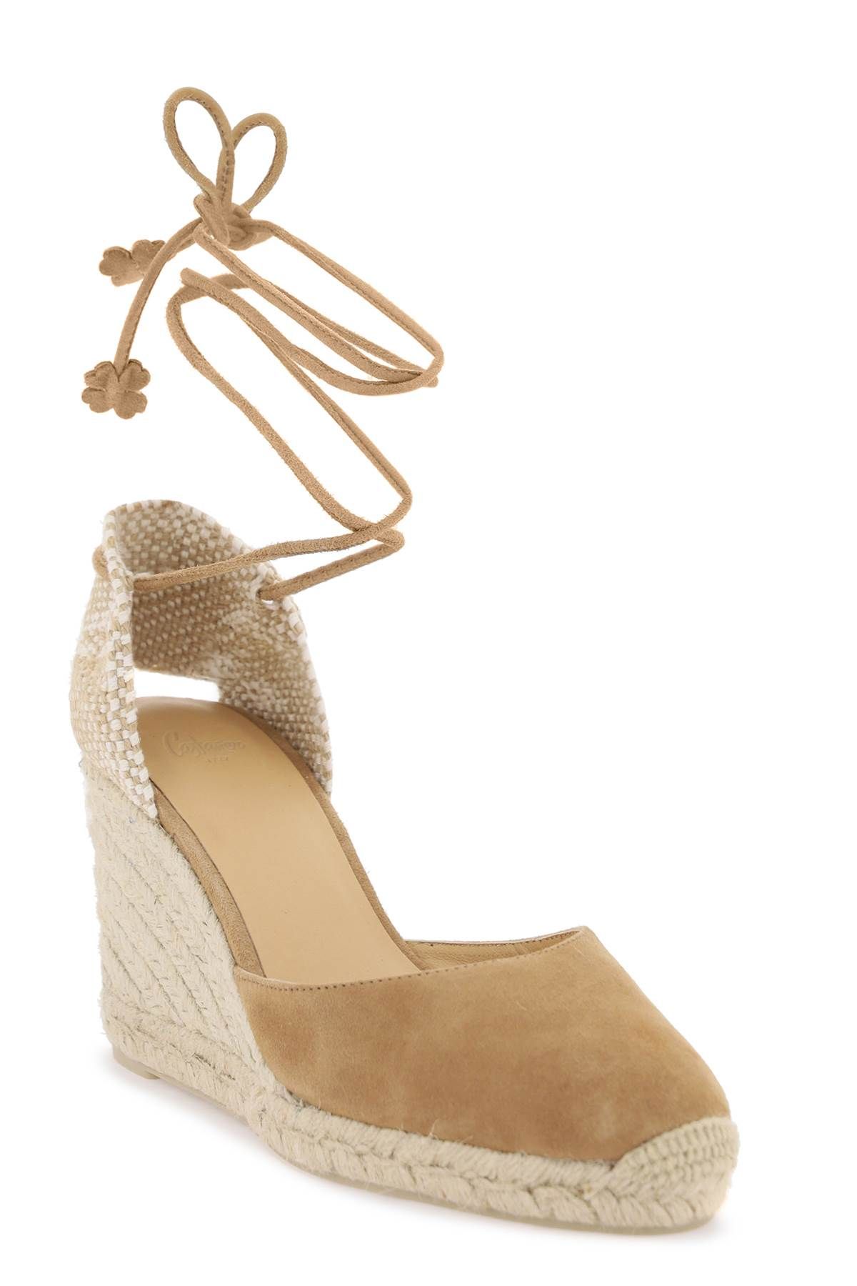 Shop Castaã±er Carina Wedge Espadrillas In Brown