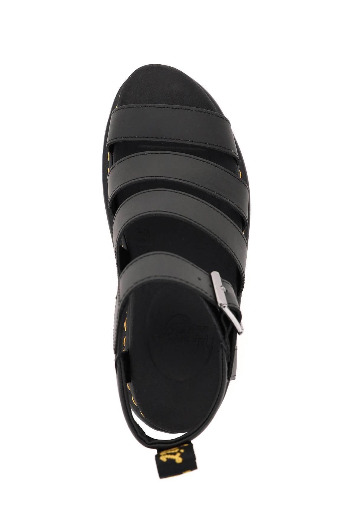 Shop Dr. Martens' Hydro Leather Blaire Sandals In Black