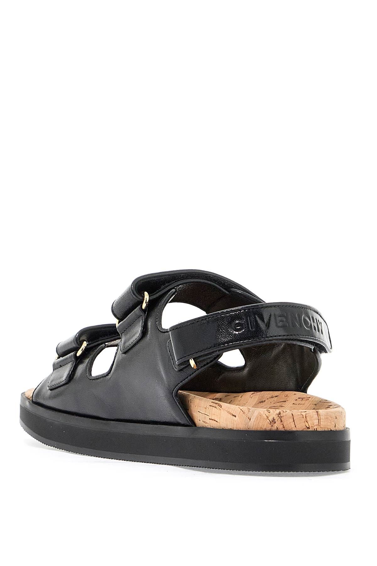 Shop Givenchy Leather 4g Sandals In Black