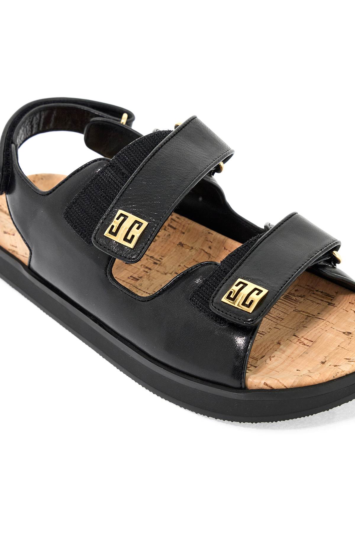 Shop Givenchy Leather 4g Sandals In Black