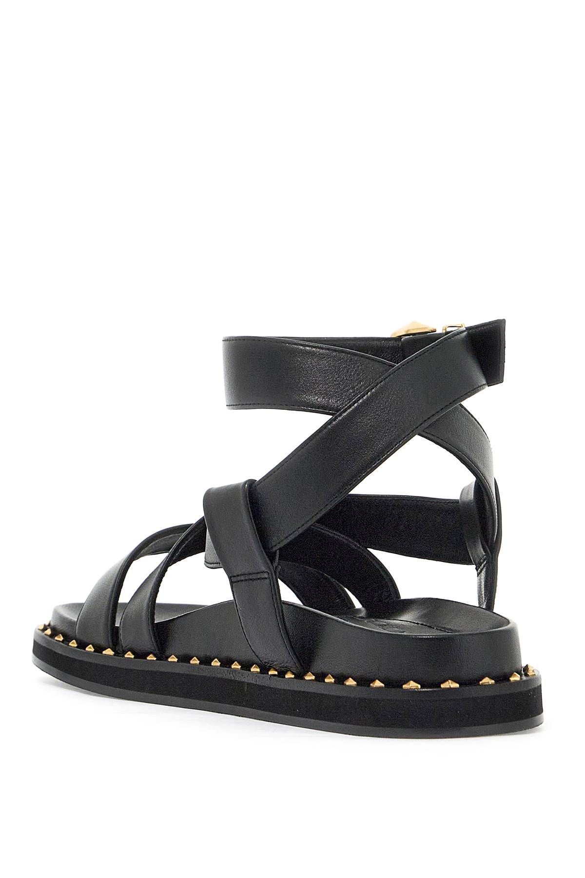 Shop Jimmy Choo Sandali Blaise Flat In Black