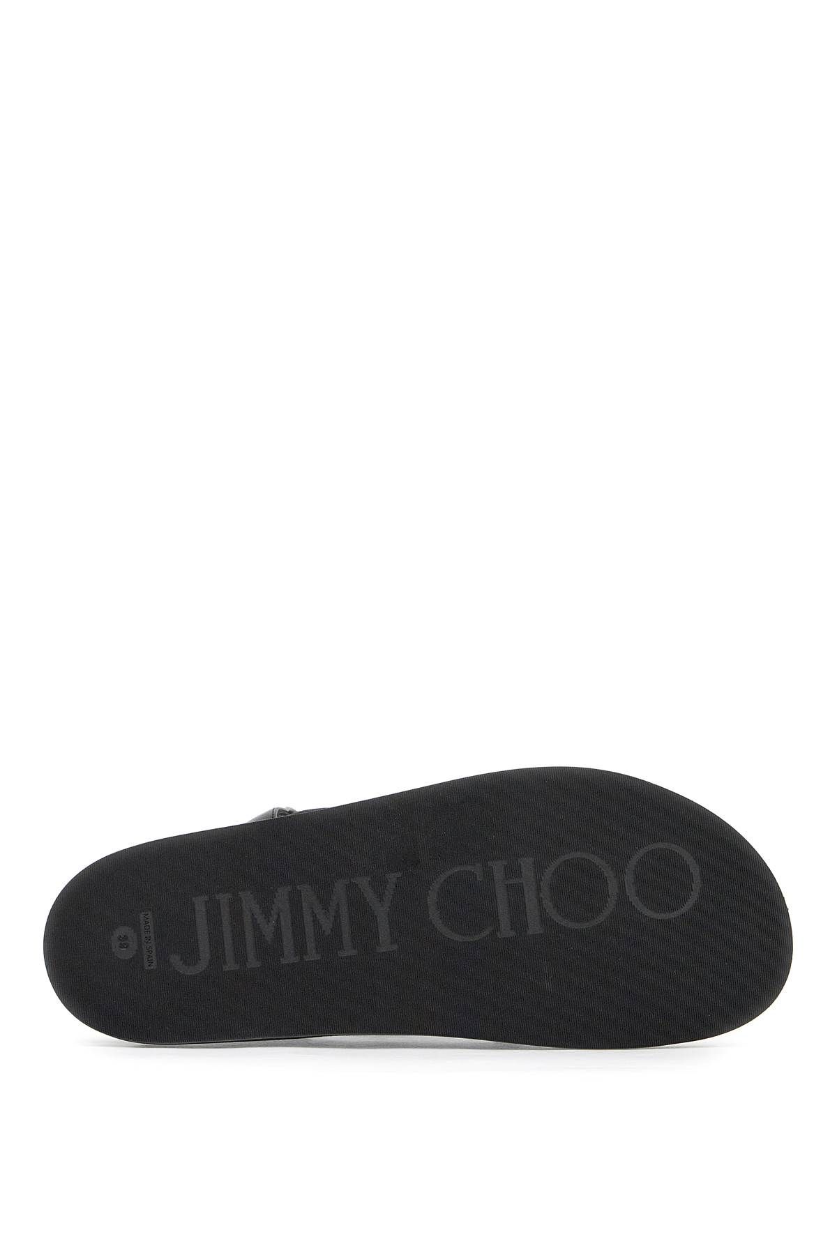 Shop Jimmy Choo Sandali Blaise Flat In Black