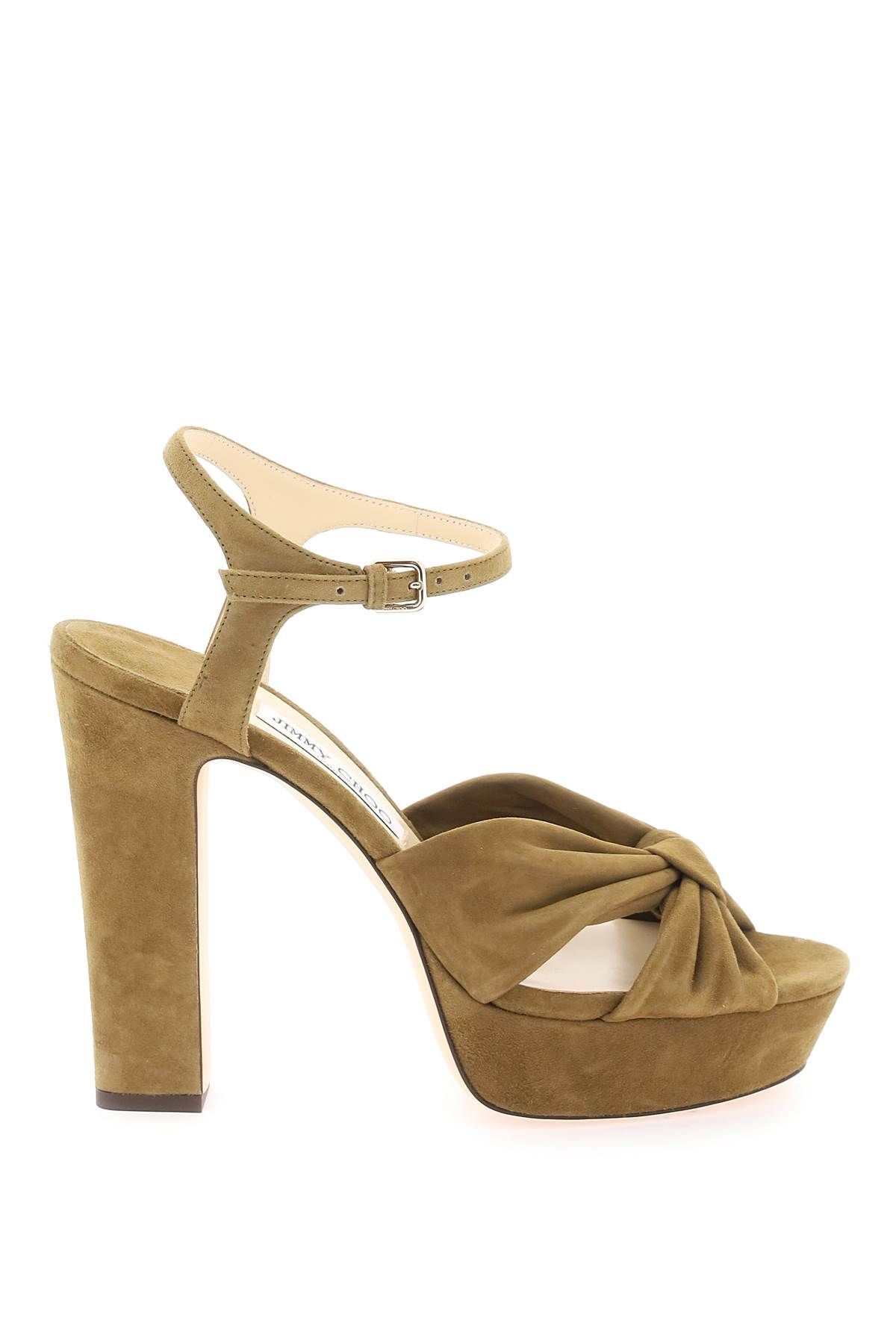 Shop Jimmy Choo 'heloise 120' Sandals In Green